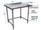 18 Gauge Stainless Steel Work Table Open Base  1.5 Riser 48"Wx30"D