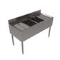 21"X48" Stainless Steel Underbar Sink w/ Legs 2 Compartment Two Drainboards and Faucet