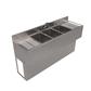 18"X60" Stainless Steel Underbar Sink 3 Compartment 2 Drainboards and Faucet