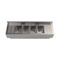 21"X72" Stainless Steel Underbar Sink 4 Compartment w/ 2 Drainboards and Faucet