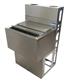 18"X36" Stainless Steel Insulated Ice Bin & Sliding Lid w/ Die Wall & Base