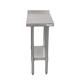 18 Gauge Stainless Steel Filler Table, Galvanized Shelf 1 1/2" Riser 15"W x 30"D