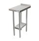 18 Gauge Stainless Steel Filler Table, Galvanized Shelf 1 1/2" Riser 24"W x 30"D