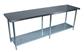 18 Stainless Steel Guage Work Table w/Galvanized Undershelf 84"Wx18"D