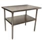 18 Stainless Steel Guage Work Table w/Galvanized Undershelf 48"Wx24"D