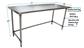 18 Gauge Stainless Steel Work Table With Open Base 72"Wx30"D