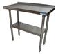 18 Gauge Stainless Steel Work Table  With Undershelf 1.5" Riser 48"Wx18"D