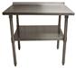 18 Gauge Stainless Steel Work Table  With Undershelf 1.5" Riser 36"Wx24"D