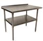 18 Gauge Stainless Steel Work Table  With Undershelf 1.5" Riser 48"Wx24"D