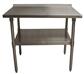 18 Gauge Stainless Steel Work Table  With Undershelf 1.5" Riser 48"Wx30"D