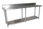 18 Gauge Stainless Steel Work Table  With Undershelf 5" Riser 96"Wx24"D