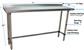 18 Gauge Stainless Steel Work Table With Open Base 1.5" Riser 72"Wx18"D