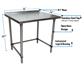 18 Gauge Stainless Steel Work Table With Open Base 1.5" Riser 36"Wx24"D