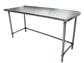 18 Gauge Stainless Steel Work Table With Open Base 1.5" Riser 72"Wx30"D